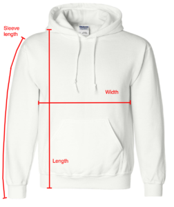 Long sleeve and sweatshirt measuring guide